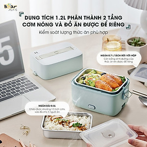 Hộp cơm điện Bear SB-HC12L - Hàng chính hãng