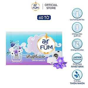 Giấy Thơm Arfum Dùng Cho Máy Sấy Làm Mềm Vải Và Chống Tĩnh Điện , Khử Mùi Tủ Giày, Tủ Quần Áo (60 Tờ/ Hộp)