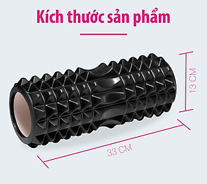 Combo Thảm Tập Yoga 6mm,Con Lăn Massage Ống Lăn Dãn Cơ Foam Roller BLUE- Bóng tập yoga size 65cm Tập Gym, Yoga, Thể Hình (hàng nhập khẩu)