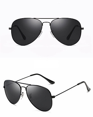 Kính xinh, Kính râm Mắt tròn Tròng đen thủy tinh dáng cổ điển cao cấp