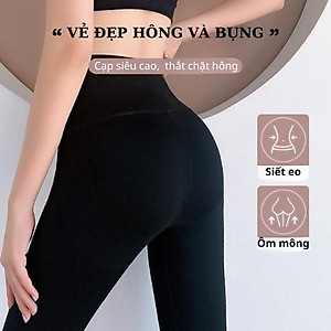Quần Legging Cạp Cao Chéo Lót Lông Mùa Đông Nâng Ôm Mông Dấu Bụng được may bang tay Hàng Loại 1 KALAA