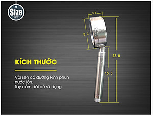 Vòi sen tăng áp Kosko không dùng điện, nhôm nguyên khối, công nghệ tia nước nano mềm dịu làn da