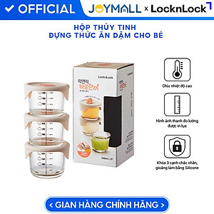 Hộp đựng thức ăn cho bé Lock&Lock có vạch chia LLG508S3 230ml x 3 hộp - LLG542S3 280ml x 3 hộp