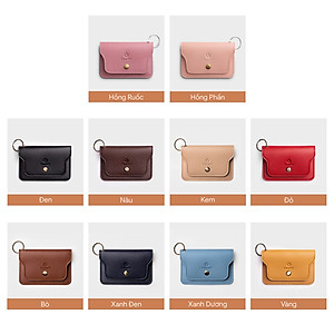 Ví Yuumy ( Thời trang nữ nắp gập cỡ nhỏ - Ví móc khóa da YMK10 )