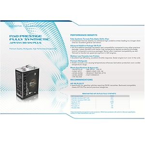 Dầu nhờn động cơ Renovar 5W30 SN Plus/CF (4L)