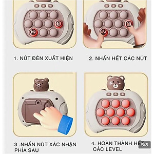 Đồ chơi Pop it thế hệ mới - máy điện tử chơi game Pop it giải trí bấm nút theo đèn nhạc