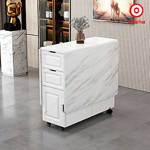 [ Kèm hình thực tế - Miễn phí giao hàng và lắp đặt tại TP.HCM] Bàn ăn thông minh xếp gọn Ohaha có bánh xe - BA026