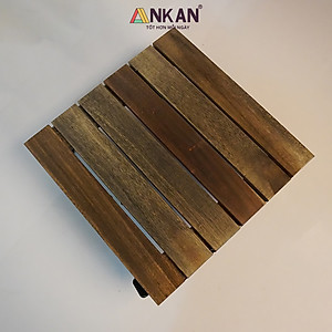 Kệ Chậu Cây Có Bánh Xe Hình Vuông, Cạnh 30cm, Màu Đen, Thích Hợp Để Chậu Cây Trong Nhà, Ngoài Ban Công, Sân Vườn, Tải 120Kg, Di Chuyển Êm Ái, Nhẹ Nhàng