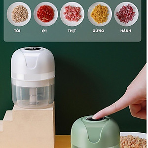 Máy Xay Đa Năng Cầm Tay - Hàng Chính Hãng MINIIN-Dụng Cụ Nghiền Tỏi Ớt Mini Sạc Pin Nhỏ Gọn Dung Tích 250ml