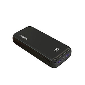 Sạc dự phòng Energizer 20.000 mAh/3.7V Li-Polymer - UE20011PQ - Hàng chính hãng - Đen