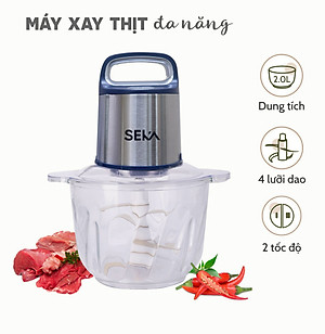 Máy xay thịt đa năng SEKA SK2288 công suất 500W, cối thuỷ tinh dao 4 lưỡi hàng chính hãng