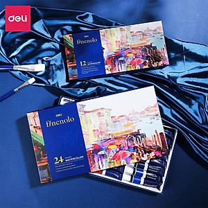 Hộp Màu Nước Acrylic Dạng Tuýp 5ml Cao Cấp BST Finenolo Chuyên Nghiệp Deli - Tô Đất Sét, Đất Nặn Tự Khô, Vẽ Túi Vải Tote, Quần Áo DIY, Giày, Tranh Tường, Đa Chất Liệu, Tươi Sáng, Nhanh Khô - Nhiều Phân Loại - EC19