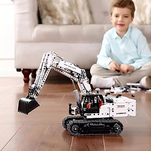 Xiaomi Onebot Engineering Excavator Building Blocks Toy Kids Gift Crawler Simulation console Bàn điều khiển mô phỏng Truyền động cơ khí 900+ bộ phận