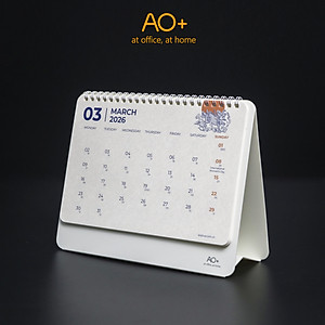 Lịch để bàn 2026 AO+ bản giới hạn có lịch âm in họa tiết hoa văn vốn cổ AA625