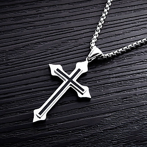 Dây chuyền vòng cổ chữ thập bản to cá tính