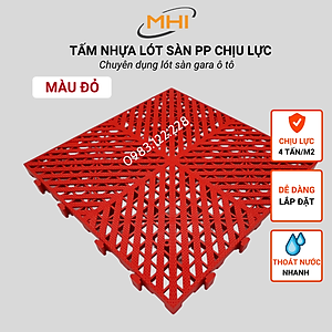 [COMBO 11] Thảm nhựa lót sàn gara ô tô MHI - Cao 2.5 cm / trung tâm chăm sóc xe ô tô, khu vực rửa xe ô tô