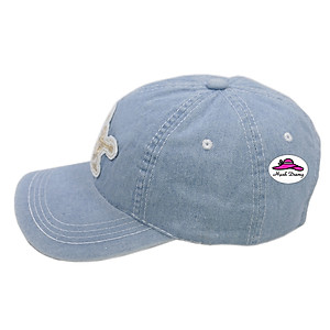 Nón kết jean thêu hình ông địa chơi đàn độc đáo, khóa gài xịn cao cấp, cứng cáp, vải jean oát bền đẹp