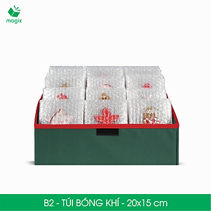 B2 - 20x15 cm - 25 Túi bóng khí chống sốc đóng hàng - Túi gói hàng, bọc chống sốc, xốp chống sốc