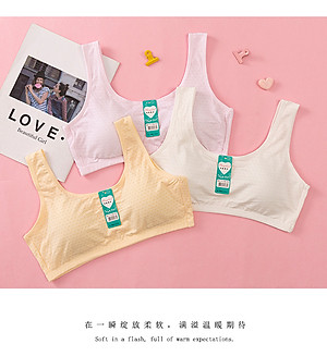 Áo Lót Nữ Học Sinh Ba Lỗ Cotton Thông Hơi Mút Liền 1376 – Êm Ái, Thoáng Mát