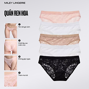 Combo 5 Quần Lót Nữ Ren Hoa Elegant Miley Lingerie FLS-03
