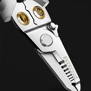 Kìm tuốt dây đa năng xuất Nhật ,kềm cắt kèm bấm cos dây tách vỏ xoắn dây cho thợ điện bằng thép không gỉ