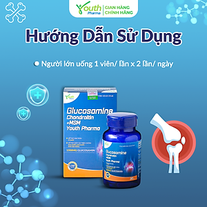 Glucosamine Chondroitin + MSM Youth Pharma Hỗ Trợ Xương Khớp - Hộp 30 Viên