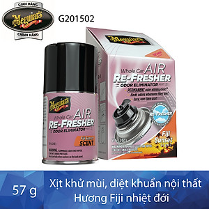Xịt khử mùi diệt khuẩn nội thất xe hơi hương Fiji nhiệt đới( Xịt khử mùi ô tô) - Meguiar's Air Refresher Fiji Sunset G201502