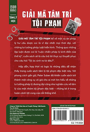 Sách Giải Mã Tâm Trí Tội Phạm