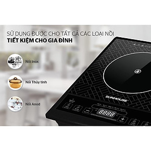 Bếp hồng ngoại cơ Sunhouse SHD6011, Công suất 2000W, Tặng kèm vỉ nướng, Hàng chính hãng - Bảo hành 12 tháng