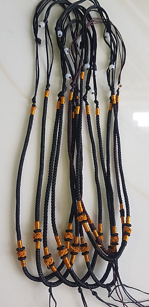 Sợi Dây Đeo cổ mới ĐEN Kiểu dạng rút đẹp Size 3mm x dài trồng cổ Anh Chị tự chỉnh theo ý 23cm - 30cm Phối với mặt Phật, mặt dây chuyền nam nữ đeo được hết rẻ đẹp ạ