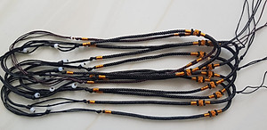 Sợi Dây Đeo cổ mới ĐEN Kiểu dạng rút đẹp Size 3mm x dài trồng cổ Anh Chị tự chỉnh theo ý 23cm - 30cm Phối với mặt Phật, mặt dây chuyền nam nữ đeo được hết rẻ đẹp ạ