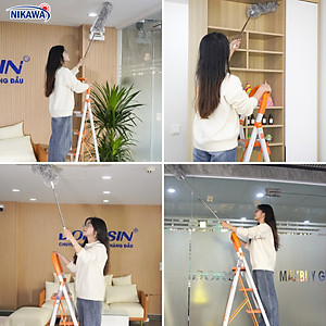 Thang Ghế Nikawa NKA-04 - 4 Bậc - 97cm - Màu Bạc