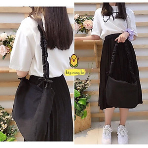 TÚI TOTE ĐEO CHÉO DÂY RÚT - VẢI CANVAS