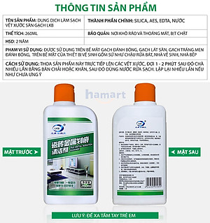 Dung Dịch Làm Sạch Vết Xước Sàn Gạch Men Lát Nền Nhà LKB 260ml Tẩy Mạnh Mẽ Hiệu Quả Tiện Lợi