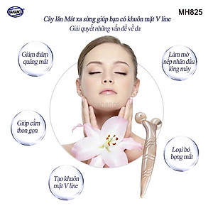 Dụng cụ lăn 3D - V Line massage nâng cơ mặt và body bằng sừng (MH825) day ấn huyệt, làm đẹp da - chăm sóc sức khỏe - HAHANCO