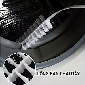 Bàn Chải Vệ Sinh Máy Giặt Tay Cầm Dài Bằng Nhựa Có Thể Gập Lại Đa Năng (Trắng)
