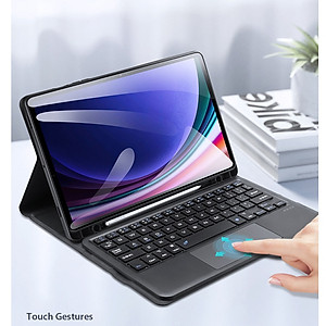 Bao Da Kèm Bàn Phím Chính Hãng Cho Samsung Galaxy Tab S10 FE, S10 FE Plus, S10 Plus – Bàn Phím Bluetooth Chính Hãng Dux Ducis Thiết Kế Mỏng Nhẹ, Tích Hợp Giá Đỡ, Có ngăn đựng bút - Hàng chính hãng