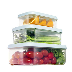 Bộ 3 hộp thực phẩm chữ nhật Hokkaido 500-1000-2000ml - Giao màu ngẫu nhiên