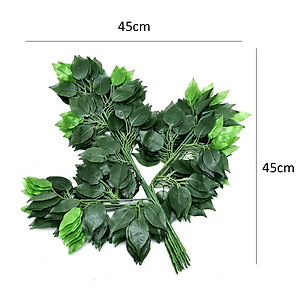 Cành lá si giả - Size 55cm - 3 nhánh - Cây giả, hoa lụa Decor trang trí nhà cửa
