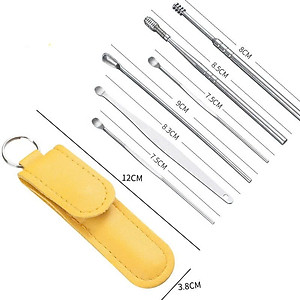 Bộ lấy ráy tai đa năng 6 món Cao cấp bằng thép không rỉ