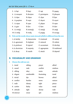 Sách Bài Tập Tiếng Anh Lớp 11 - Có Đáp Án