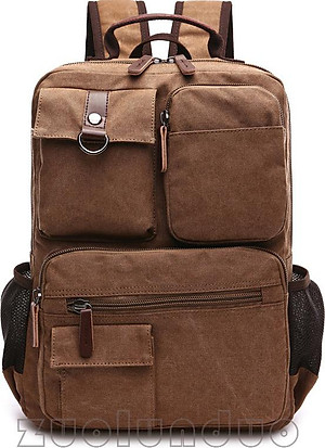 Balo nam thời trang vải canvas  phong cách mới- đi làm, đi học,đi chơi,đựng laptop (15,6")
