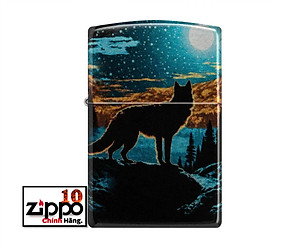 Bật lửa Zippo 46252 Moonlight Wolf Design - Chính hãng 100%
