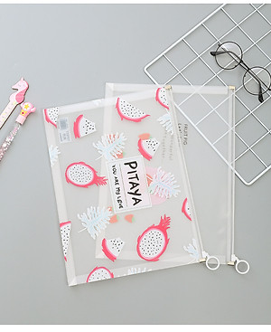 Túi zip A4 đựng file cho học sinh sinh viên nv văn phòng họa tiết dễ thương