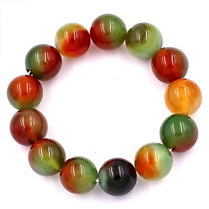 [Mệnh Mộc, Hỏa] Vòng Tay Chuỗi Hạt Mã Não Tứ Quý 16 Ly - Vòng Size Lớn