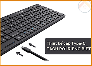 Bàn phím văn phòng có dây HAVIT KB252 Full-size 108 phím Cổng USB 1.5m Đen Hàng Chính Hãng