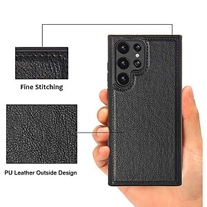 Ốp lưng da cao cấp dành cho Samsung S22 Ultra 5G - hàng chính hãng