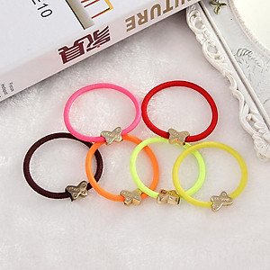 100 dây thun chun buộc tóc hạt kim loại phong cách Hàn Quốc nhiều màu mẫu ngẫu nhiên