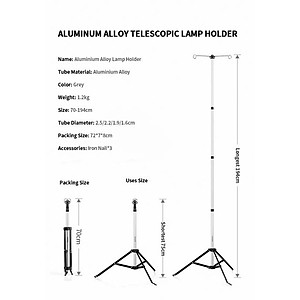 Đồ cắm trại giá treo đèn 3 chân Naturehike campoutvn NH17D015-J du lịch dã ngoại 1m94 xếp gọn chắn chắn có cọc giữ chân khi có gió A113