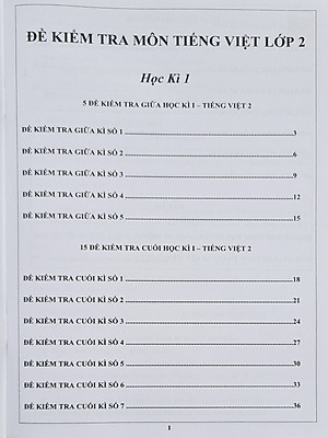 Combo Sách - Đề kiểm tra Tiếng Việt 2 học kì I + II